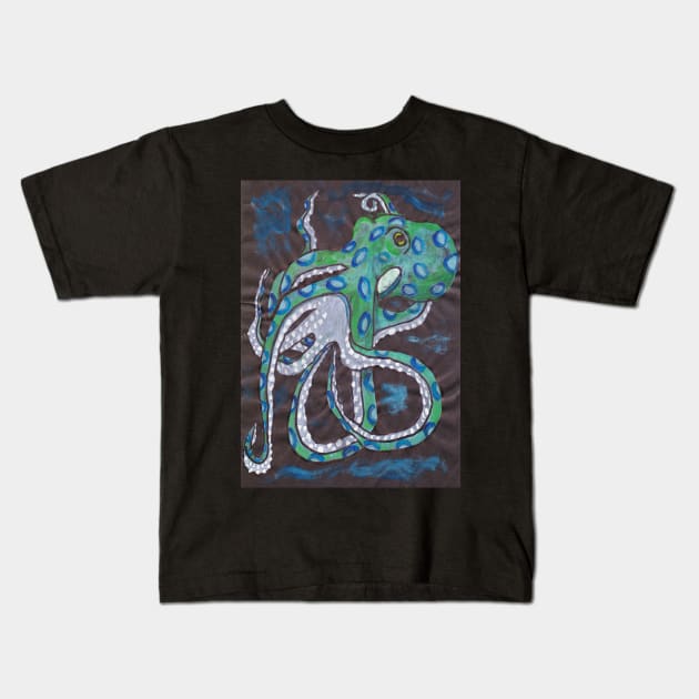 Blue-ringed Octopus Kids T-Shirt by Acetry99